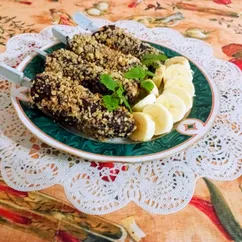 Эскимо из банана с шоколадом и орехами