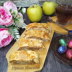 Творожно-банановый штрудель 