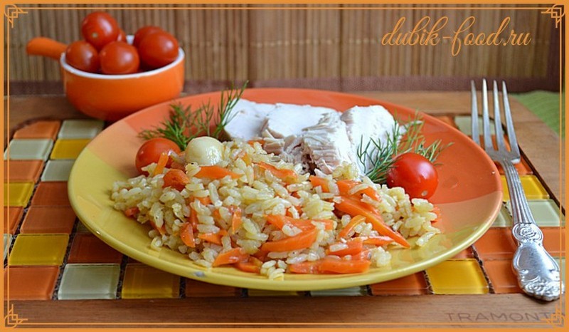 Гарнир из моркови с рисом