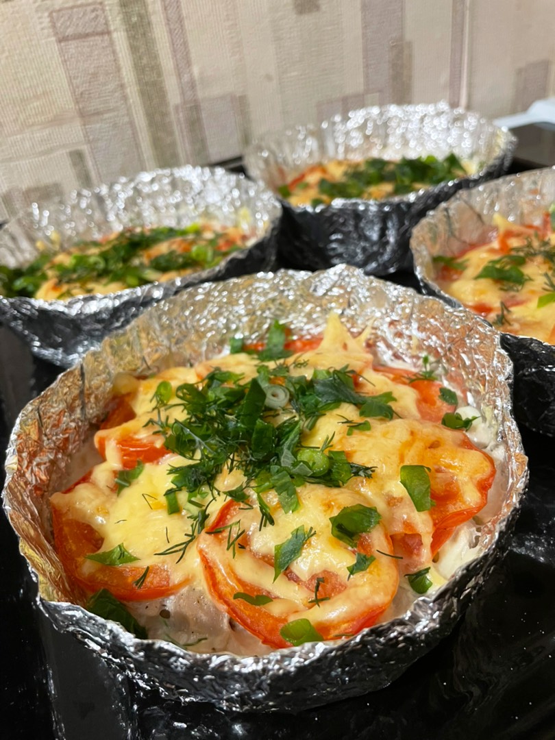 Овощная запеканка с курой и сыром