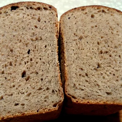 Серый пшенично-ржаной хлеб на пшеничной закваске