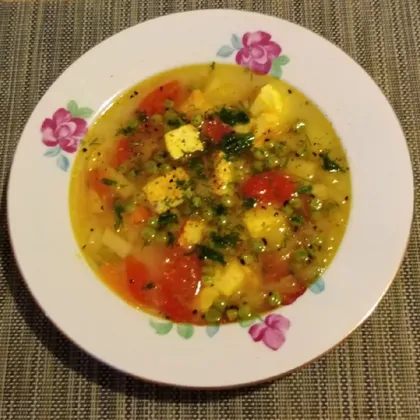 Овощной суп с адыгейским сыром 🥗