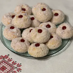 Кокосовое печенье с джемом