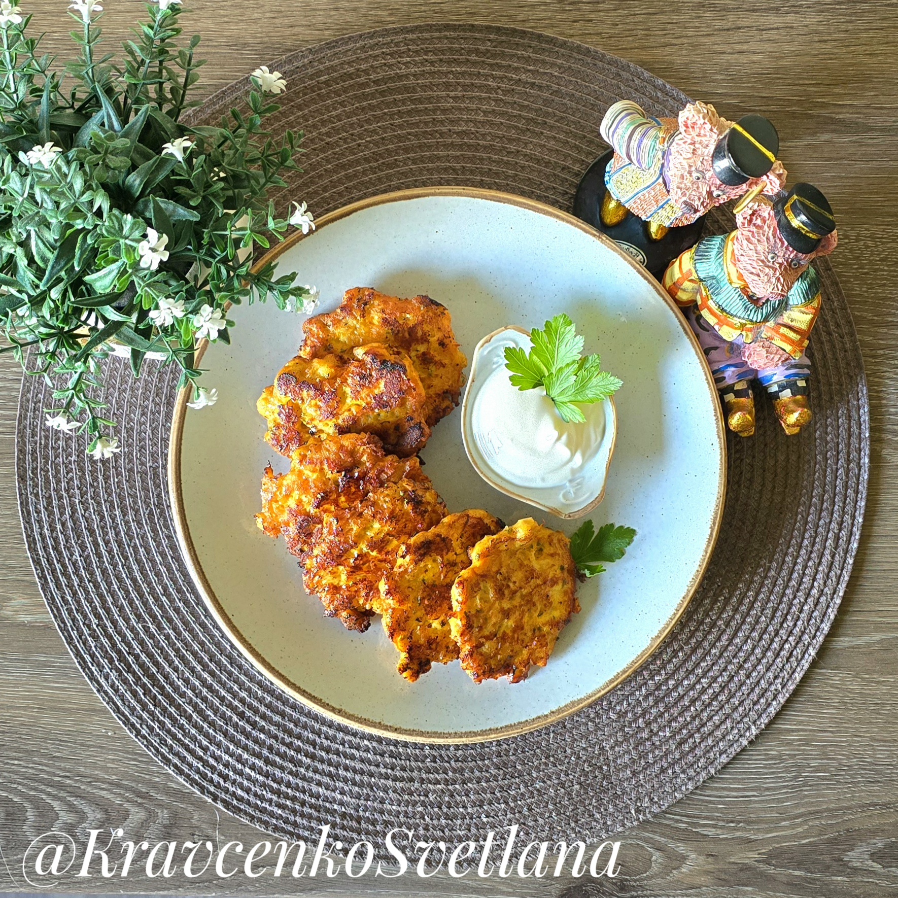 Куриные растрепки с морковью и сыром