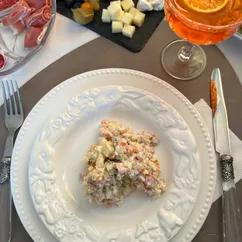 Салат зимний с копченой курицей