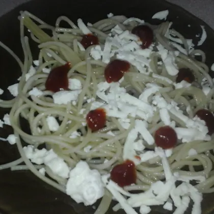 Спагетти с адыгейским сыром