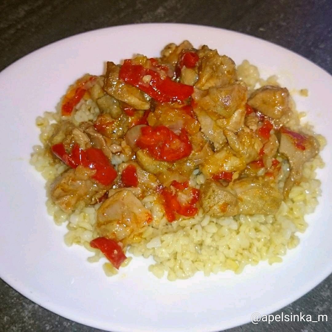 Булгур с индейкой и овощами