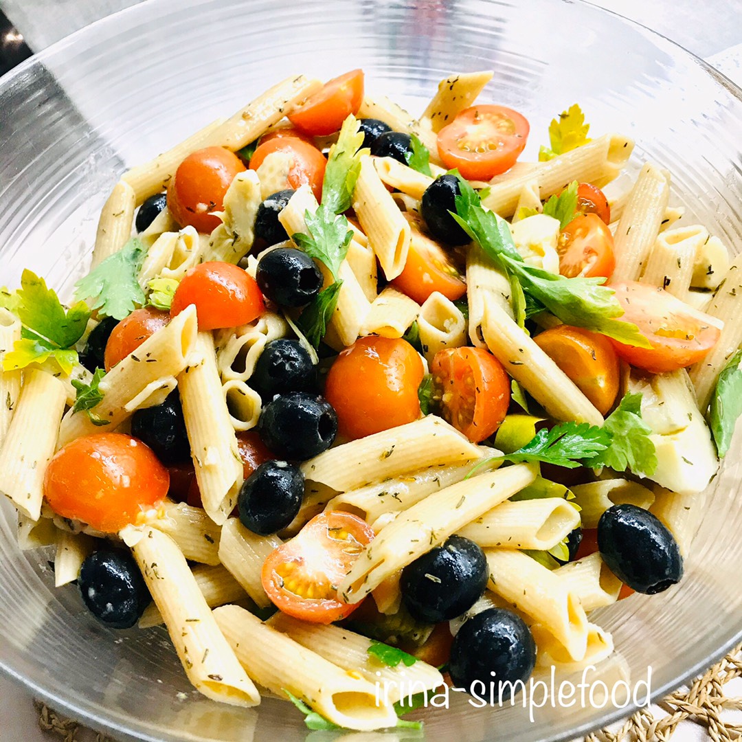 Теплый салат с макаронами и овощами - простой и вкусный рецепт с пошаговыми фото