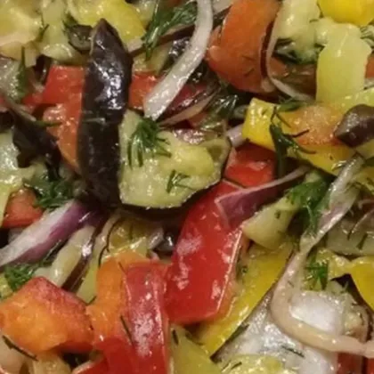 Салат из баклажан и кабачков