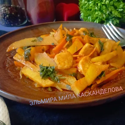 Овощное рагу с курицей 