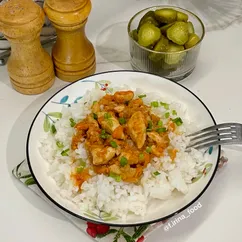 Поджарка из куриной грудки 