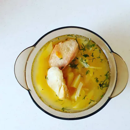 Суп лапша с жареной куриной грудкой