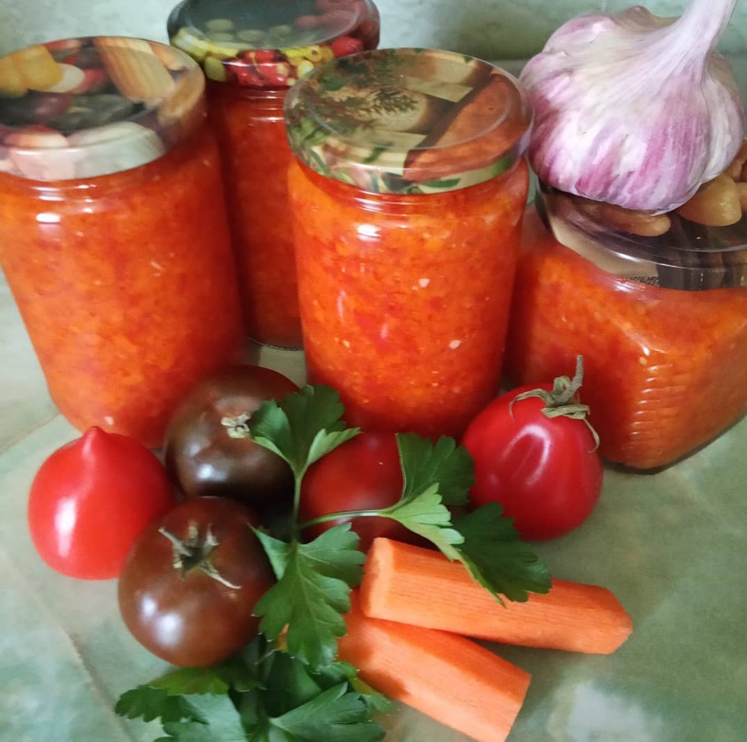 Икра из яблок, моркови, перца и помидоров на зиму — рецепт с фото пошагово