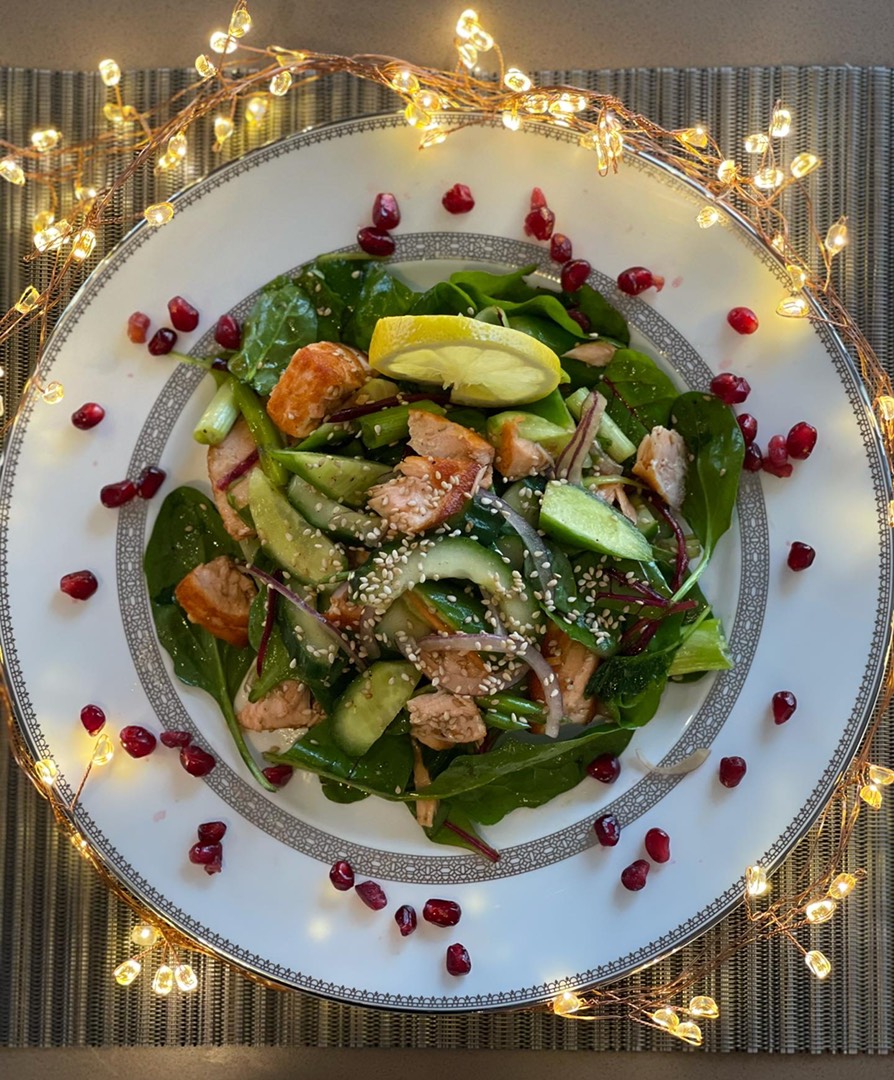 ✨Салат с лососем в терияки соусе