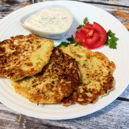 Кабачковые оладьи с кукурузной мукой