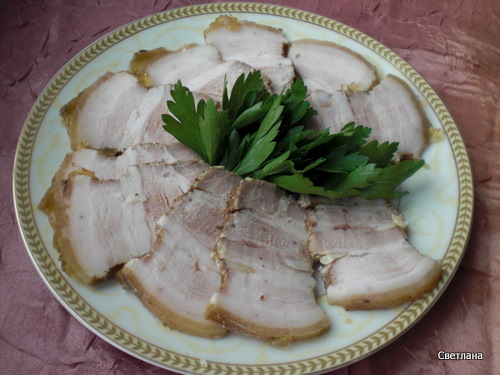 Рецепт солёной свиной грудинки в пакете: вкусная и сочная закуска