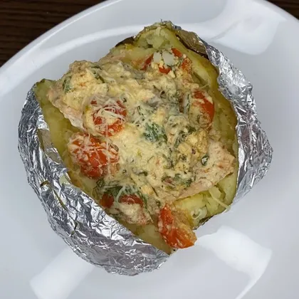 Крошка-картошка с лососем 🐟 в сливочном соусе
