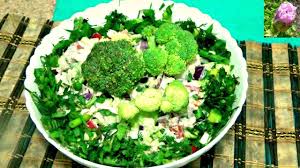 Вкусный САЛАТ из БРОККОЛИ, свежих ОВОЩЕЙ И курицы