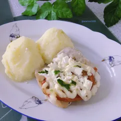 Грудки индейки с овощами и картофельным пюре