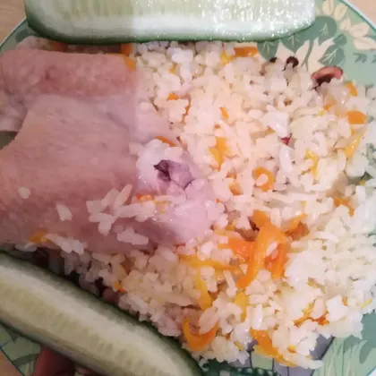 Рис с курочкой в духовке