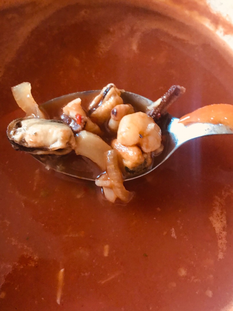 Томатный суп из морепродуктов, пошаговый рецепт с фотографиями – Индонезийская кухня: Супы. «Еда»