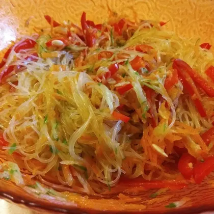 Салат Фунчоза по-корейски с овощами