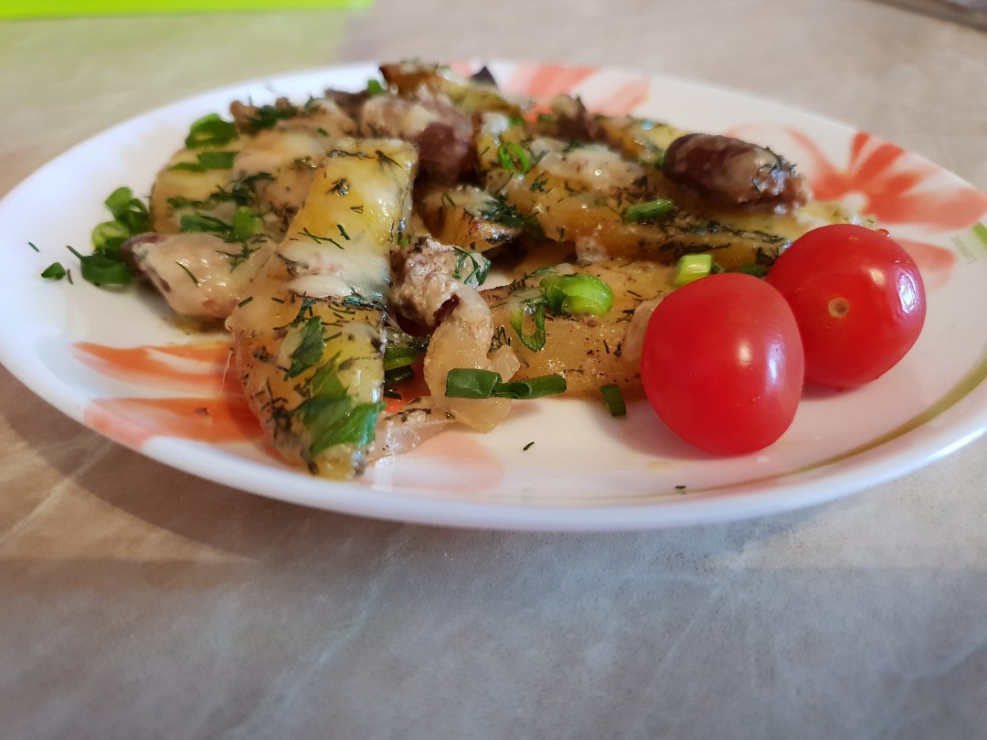 Тушеная картошка с куриными сердечками в мультиварке — рецепт с фото пошагово