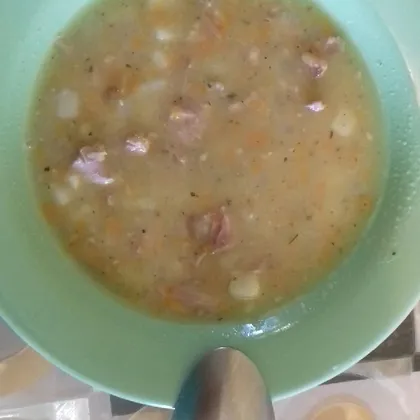 Суп-пюре гороховый с копченостями