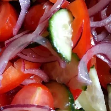 Салат из свежих овощей 🍅🌶🍋🥗