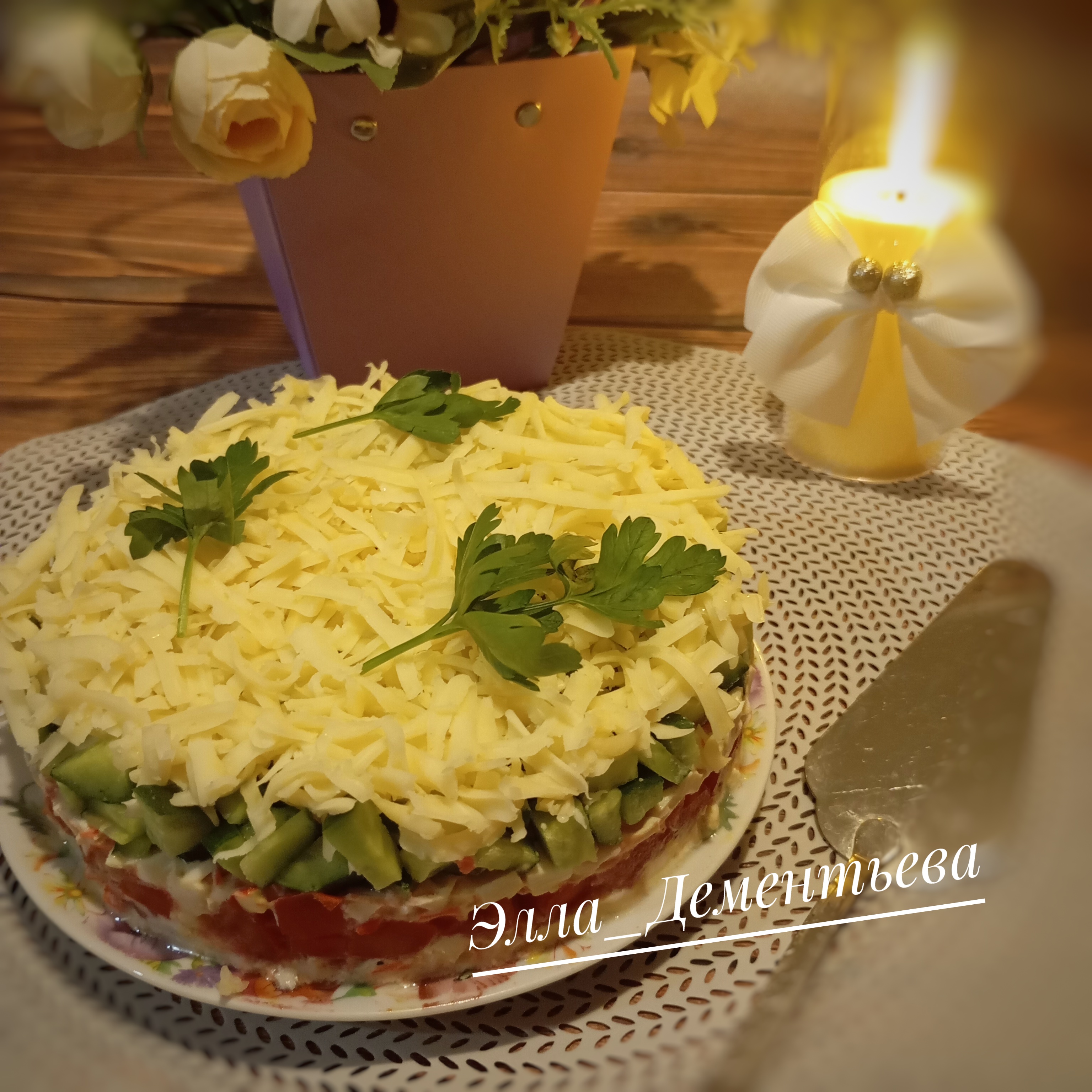 Салат с крабовыми палочками 