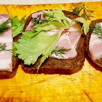 Бутерброд с белорусским салом или мужской сэндвич