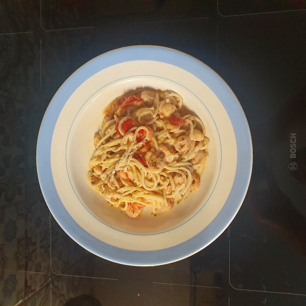 Паста с креветками и помидорами в сливочном соусе – пошаговый рецепт приготовления с фото