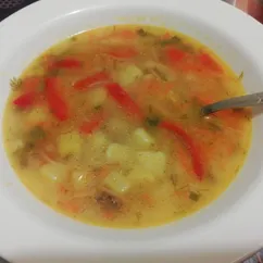 Супчик с индейкой и паутинкой