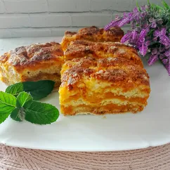 Насыпной пирог с тыквой