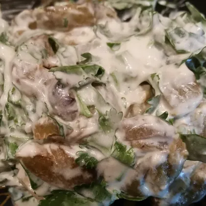 Простой салатик из баклажан