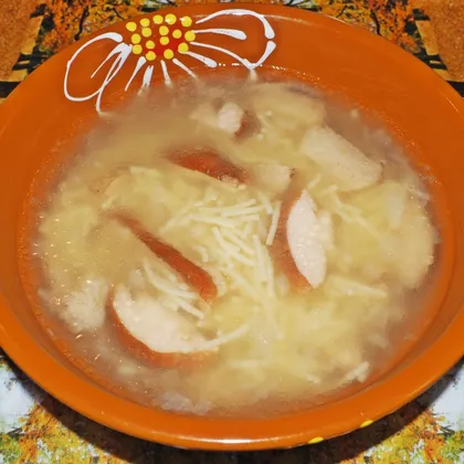 Вермишелевый суп с белыми грибами