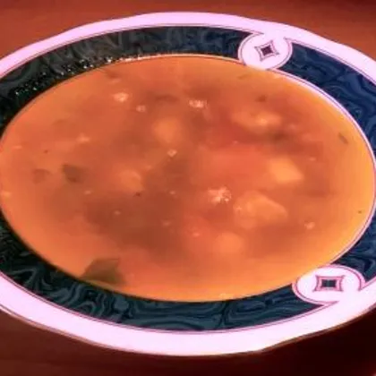 Суп с красной фасолью консервированной и помидорами