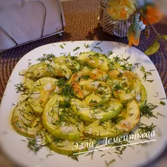 Жареные кабачки с чесноком и укропом