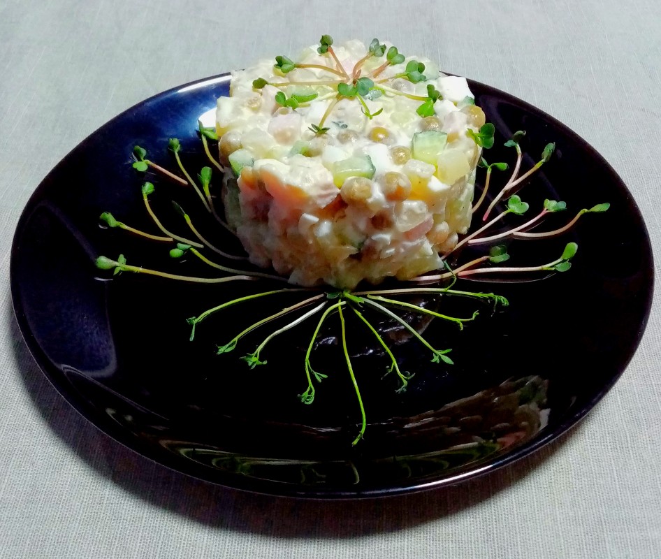 🥗Салат с ветчиной и микрозеленью