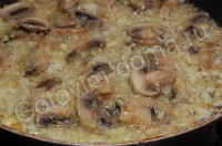 Паста с семгой и шампиньонами
