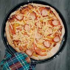 Классическая пицца на дрожжевом тесте🍕