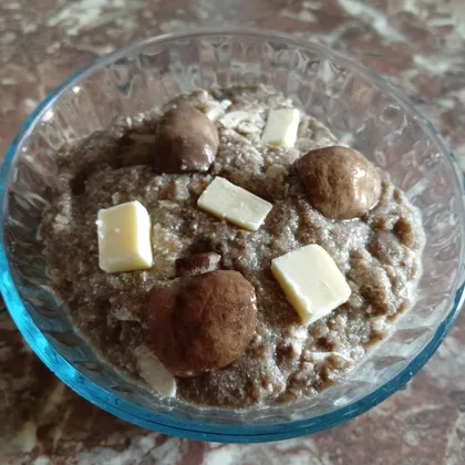  Грибной паштет с яйцом и сливочным маслом