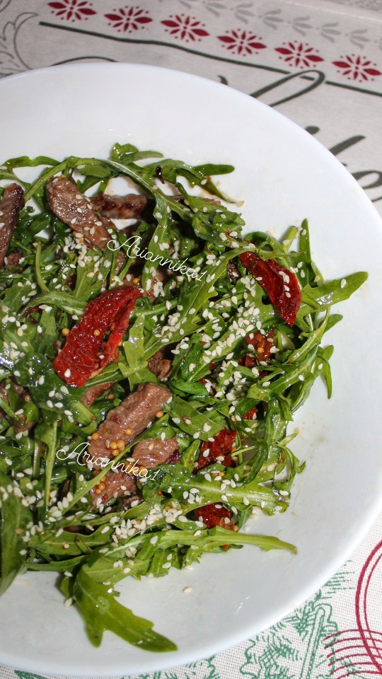 Летний салат с говядиной – пошаговый рецепт приготовления с фото