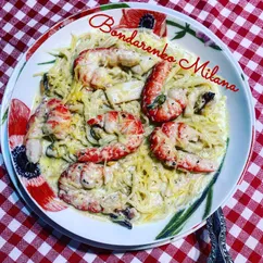 ⚜️«Паста с морепродуктами в сливочном соусе🍝😋» за 15 минут