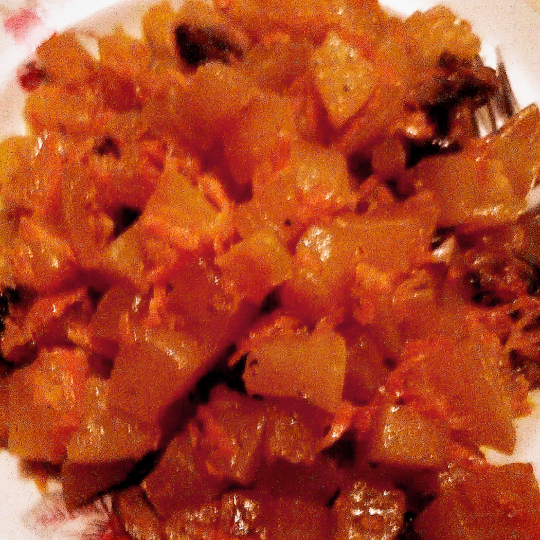 Янтарный кабачок с грибами