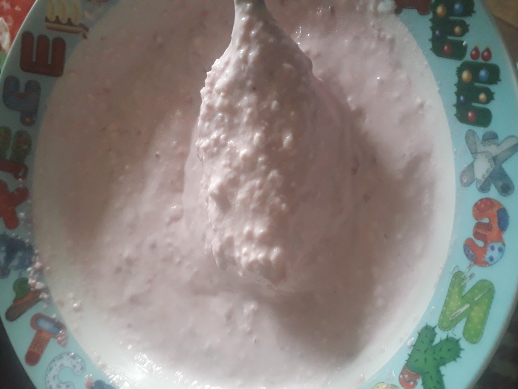 Клубнично🍓🍌банановый десерт
