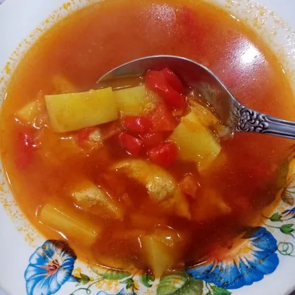 Красный суп с индейкой (шурпа)