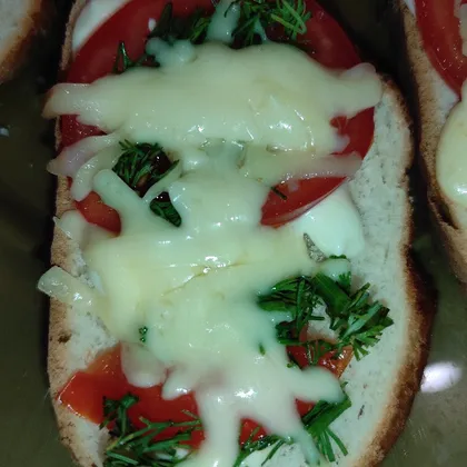 🥖 Бутерброды с помидором в микроволновке