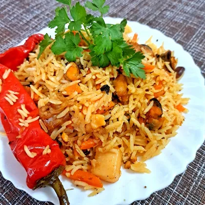 Плов с морепродуктами