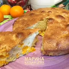 Мандариновый пирог с яблоками